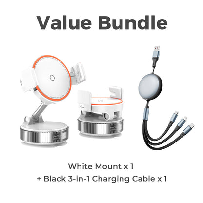 🔥50 % Rabatt!📱Verstellbare Magnetische Autohalterung mit Vakuumsaugnapf-Basis