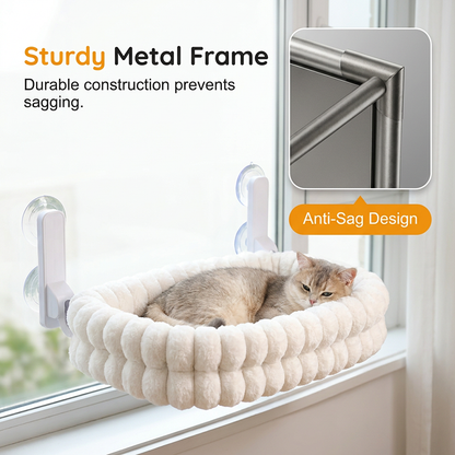 🌞Frühlingserwachen: 50% Rabatt!🐱 Klappbare Katzenhängematte fürs Fenster – 18 kg Tragkraft – Ultrazarte Plüschhülle (waschbar) – Platzsparendes Design