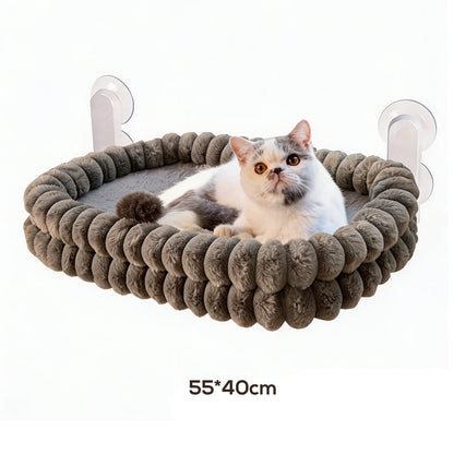 🌞Frühlingserwachen: 50% Rabatt!🐱 Klappbare Katzenhängematte fürs Fenster – 18 kg Tragkraft – Ultrazarte Plüschhülle (waschbar) – Platzsparendes Design