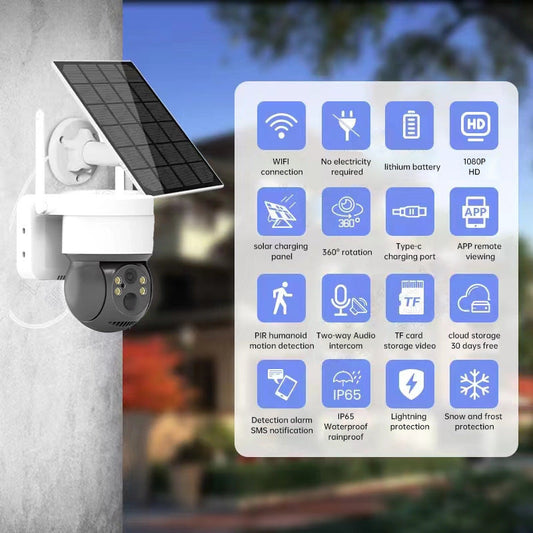 ⏰ 50 % RABATT – Nur für kurze Zeit ☀️ Solar Überwachungskamera Außen 📷 Kabellose WLAN Kamera mit Niedrigem Stromverbrauch – Für Haus, Garten & Hof