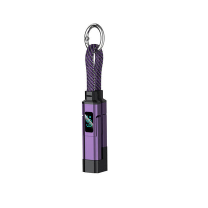 🔌 4-in-1 Ladekabel mit Digitalanzeige & Schlüsselanhänger – schnellladend, knickfest & kompakt