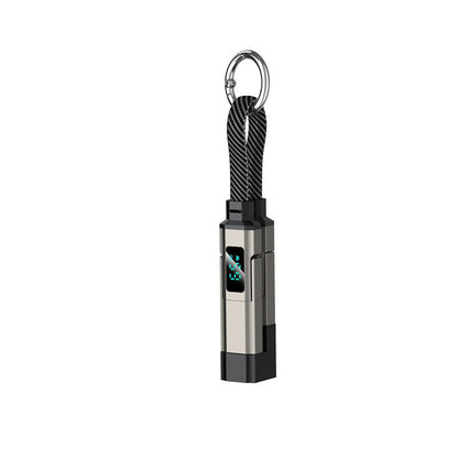 🔌 4-in-1 Ladekabel mit Digitalanzeige & Schlüsselanhänger – schnellladend, knickfest & kompakt