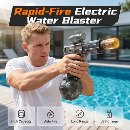💐 50% RABATT FLASH SALE! Hochkapazitäts-Elektro-Wasserblaster – Schnellfeuer, Weitschuss & perfekt für Gartenspaß, Strandtage & Poolpartys 🔫💦 【Nur für kurze Zeit】✨