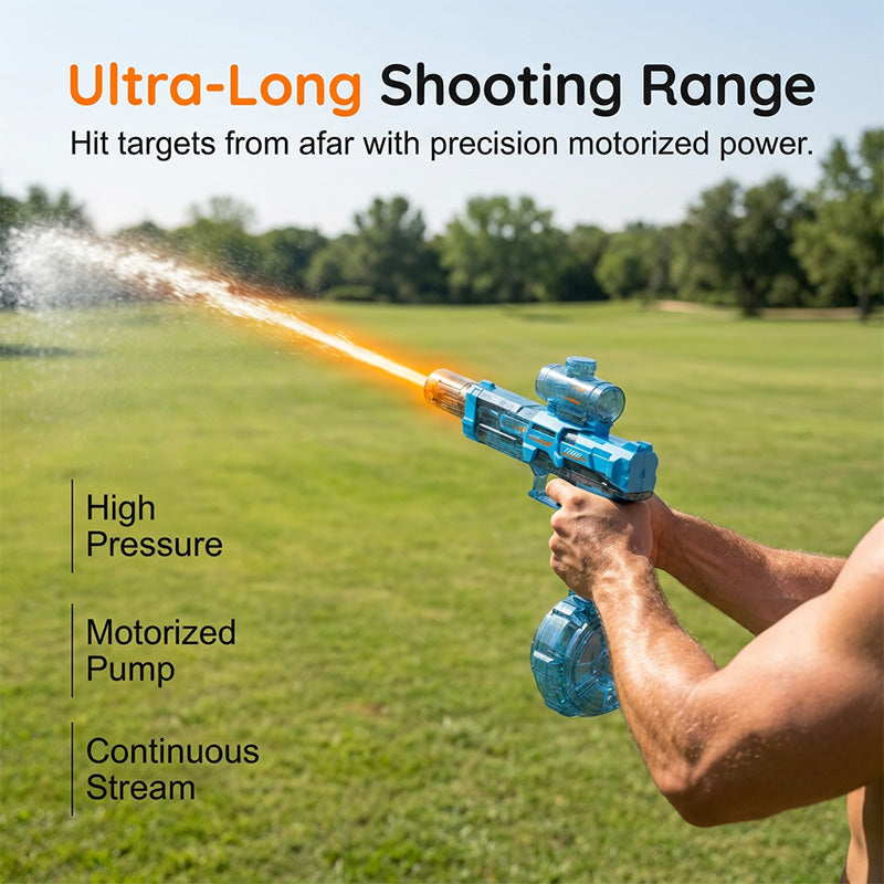 💐 50% RABATT FLASH SALE! Hochkapazitäts-Elektro-Wasserblaster – Schnellfeuer, Weitschuss & perfekt für Gartenspaß, Strandtage & Poolpartys 🔫💦 【Nur für kurze Zeit】✨