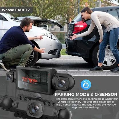 🔥Zeitlich begrenzt 50% RABATT🔥1080p 4-Kanal-Dashcam mit G-Sensor