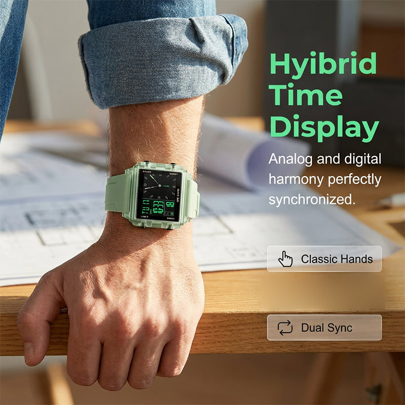⌚ 50% RABATT! 💧Transparente Digitaluhr – 50M wasserdicht, Leuchtdisplay & Hybrid-Zeitanzeige – Stil trifft Funktion ✨