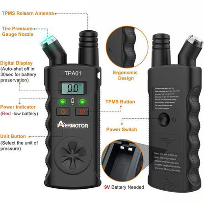 🔥🎁Neu: 50 % RABATT🔥🚗TPMS 2-in-1-Neuanlern-Tool & digitales Reifendruckmessgerät