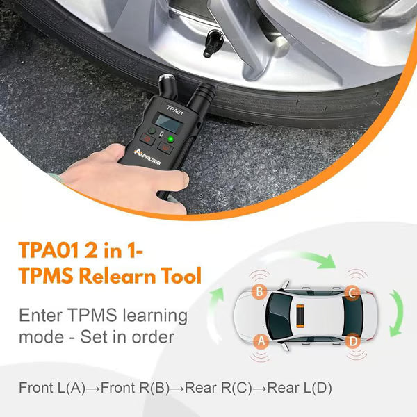 🔥🎁Neu: 50 % RABATT🔥🚗TPMS 2-in-1-Neuanlern-Tool & digitales Reifendruckmessgerät