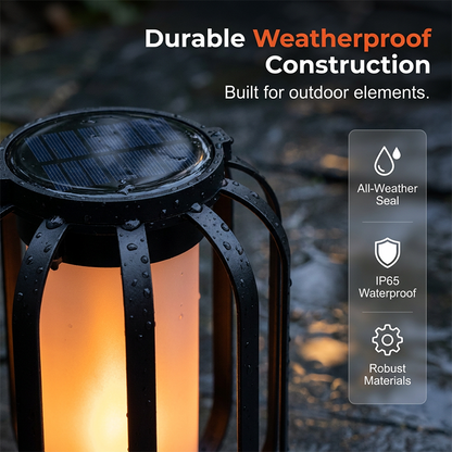 🏮 LIMITIERTER 50% RABATT! Solar-Flammen-Laterne mit realistischem Flackereffekt – IP65 wasserfest, 8–12 Stunden Leuchtdauer, automatische Dämmerungsfunktion für Garten, Terrasse & Camping