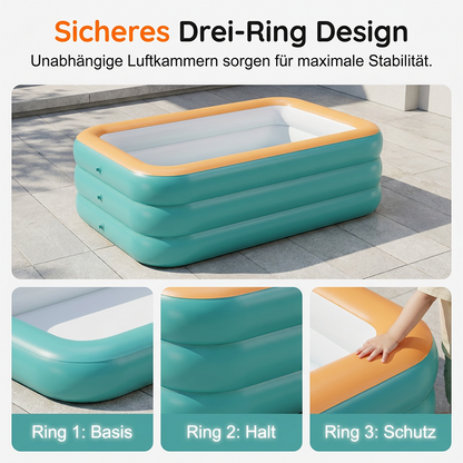🏊‍♂️☀️ 50% RABATT! Aufblasbarer Kinderpool aus verdicktem PVC – Sicher, robust & perfekt für sommerlichen Wasserspaß im Garten 🌊