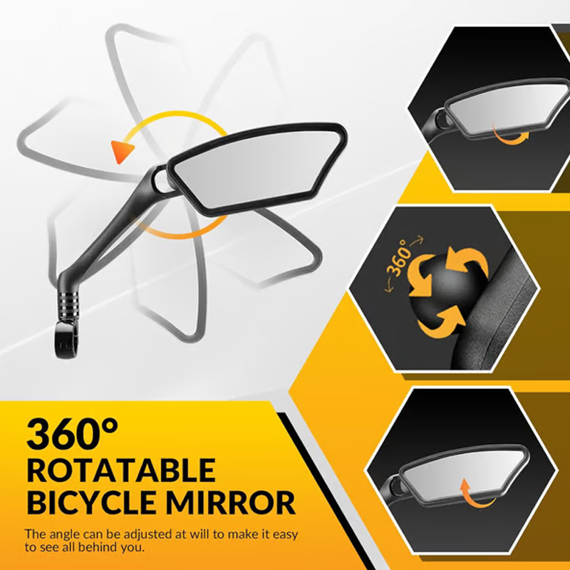 🚲🛡️ Weitwinkel-Rückspiegel mit bruchsicherem Spiegelglas – Vibrationsarme Halterung & einfache Montage ohne Werkzeug – Geeignet für die meisten Lenker (16–31,8 mm) ✨