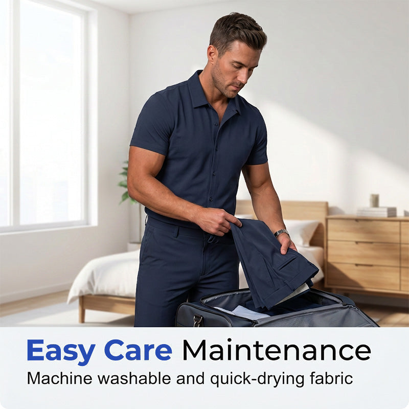 👔 50% RABATT! 🌿 Herren Zweiteiler – Leichter Casual-Anzug aus atmungsaktivem Stoff – Perfekt für Sommer, Hochzeit oder Büro – lässig-elegant mit Komfort ✨👖🌞