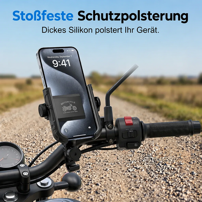 🔥 50% RABATT! 🚲 Schnellverschluss-Fahrrad-Handyhalterung – Stoßfest, 360° drehbar & universell passend – Perfekt für Navigation & Outdoor-Rides – Sicher & praktisch 🛡️✨
