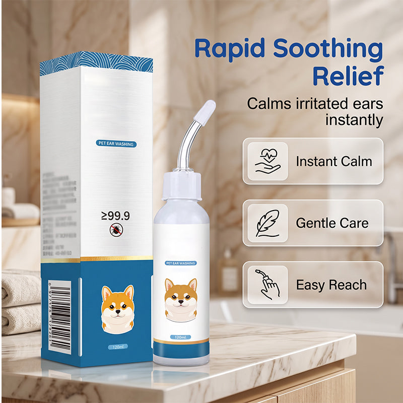 ❄️Sommerfrische 50 % Rabatt!🐶Sanfte Ohrreinigungslösung für Hunde & Katzen  mit weicher Silikonspitze