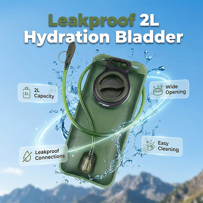 🔥50% Überraschungsrabatt！🏕️Jederzeit und überall hydratisieren！💦2L Trinkblase mit Schnellverschluss-Schlauch