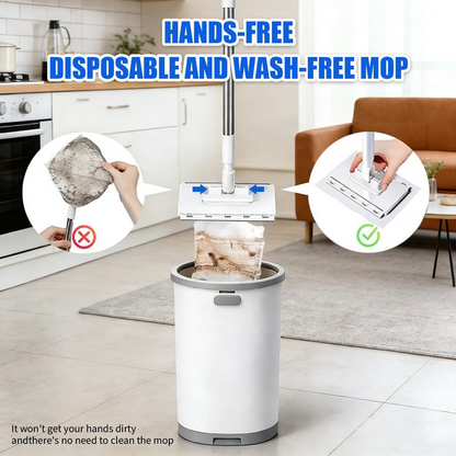📢📢JETZT 50 % RABATT!! ⏰Freihand-Flachmopp mit universeller Tuchklemme