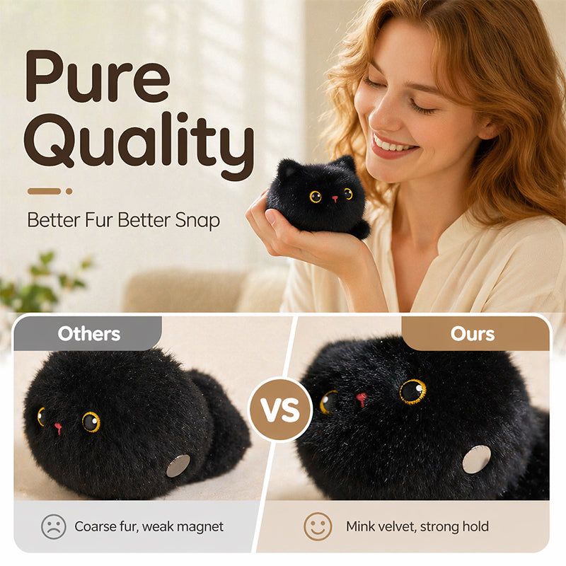 ⏳Begrenzte Zeit 50 % Rabatt⏰Niedliche Plüsch-Kühlschrankmagnet-Puppe 🐈‍⬛🐘🐇