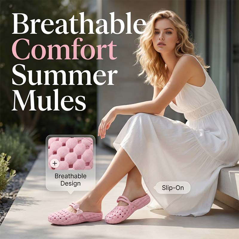 👡🌸 50% RABATT! Damen Geschlossene Atmungsaktive Pantoletten – Leicht, bequem & vielseitig – Ideal für Alltag, Büro & warme Tage ☀️✨