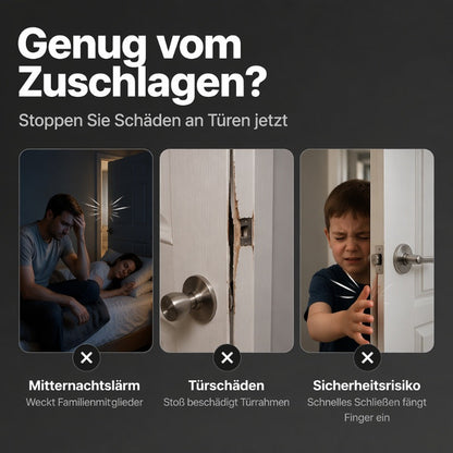 Verstellbarer automatischer Türschließer aus Edelstahl mit geräuschloser Dämpfung
