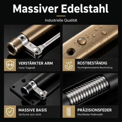 Verstellbarer automatischer Türschließer aus Edelstahl mit geräuschloser Dämpfung