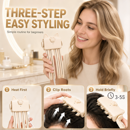 🎉Über 48.000 verkaufte Exemplare 💇 Kabelloser, beheizbarer Clip für mehr Volumen am Haaransatz, tragbares Haarstyling-Gerät für Reisen, ideal für glattes, feines Haar