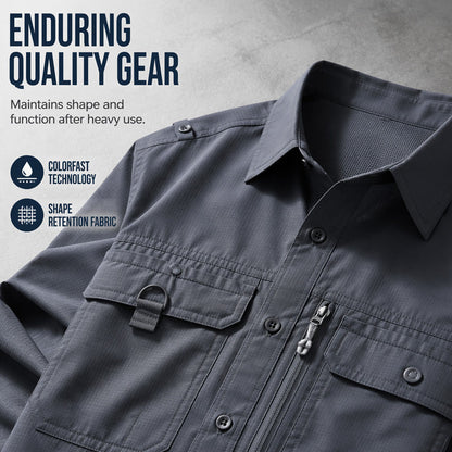 🏔️ 50 % RABATT! 👕 Kurzärmliges Outdoor-Wanderhemd für Herren – Hochdichtes Ripstop-Gewebe – Reiß- und knitterfest für Outdoor-Aktivitäten