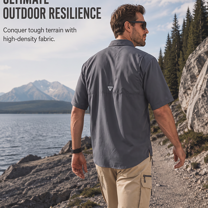 🏔️ 50 % RABATT! 👕 Kurzärmliges Outdoor-Wanderhemd für Herren – Hochdichtes Ripstop-Gewebe – Reiß- und knitterfest für Outdoor-Aktivitäten