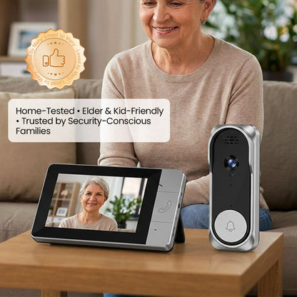 4.3" Screen Video Doorbell with Two-Way Audio