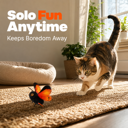 🦋🐱 Intelligentes Schmetterlingsspielzeug mit Sensor – 50 % reduziert! Bewegungsaktiviert, realistischer Flug, interaktives Spiel – unterhält Ihre Katze stundenlang. 🔥✨