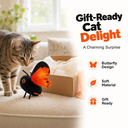 🦋🐱 Intelligentes Schmetterlingsspielzeug mit Sensor – 50 % reduziert! Bewegungsaktiviert, realistischer Flug, interaktives Spiel – unterhält Ihre Katze stundenlang. 🔥✨