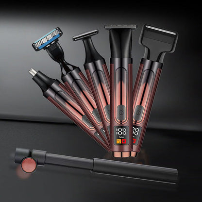 🧔  50 % Rabatt 🔥 4-in-1 Herren-Pflegeset – Multifunktions-Trimmer für Bart, Haare, Nase & Körper ✂️