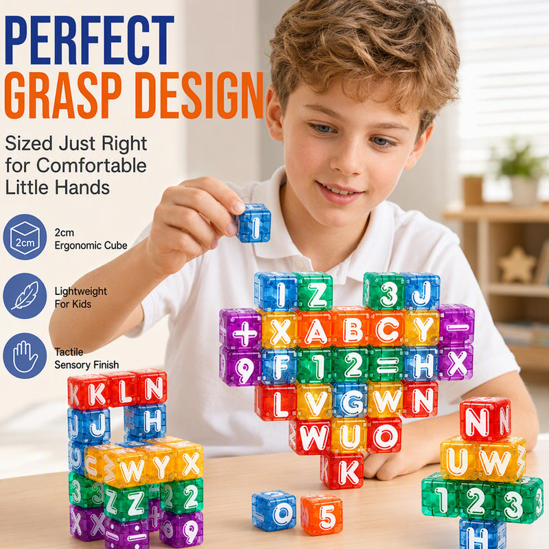 🧲 50 % Rabatt ! Magnetwürfel Kinder Lernspielzeug – Kein Frust, voller Lernspaß! 🎉 40 Teile, 360° Magnet, Buchstaben & Zahlen 🌟 Limitiertes Angebot ⏳
