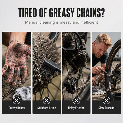 🚴 50% RABATT!🔥  Deep Clean Chain Washer – 74 Bürsten, profi-sauber & schnell – Ideal für MTB, Rennrad & E-Bike 🔧
