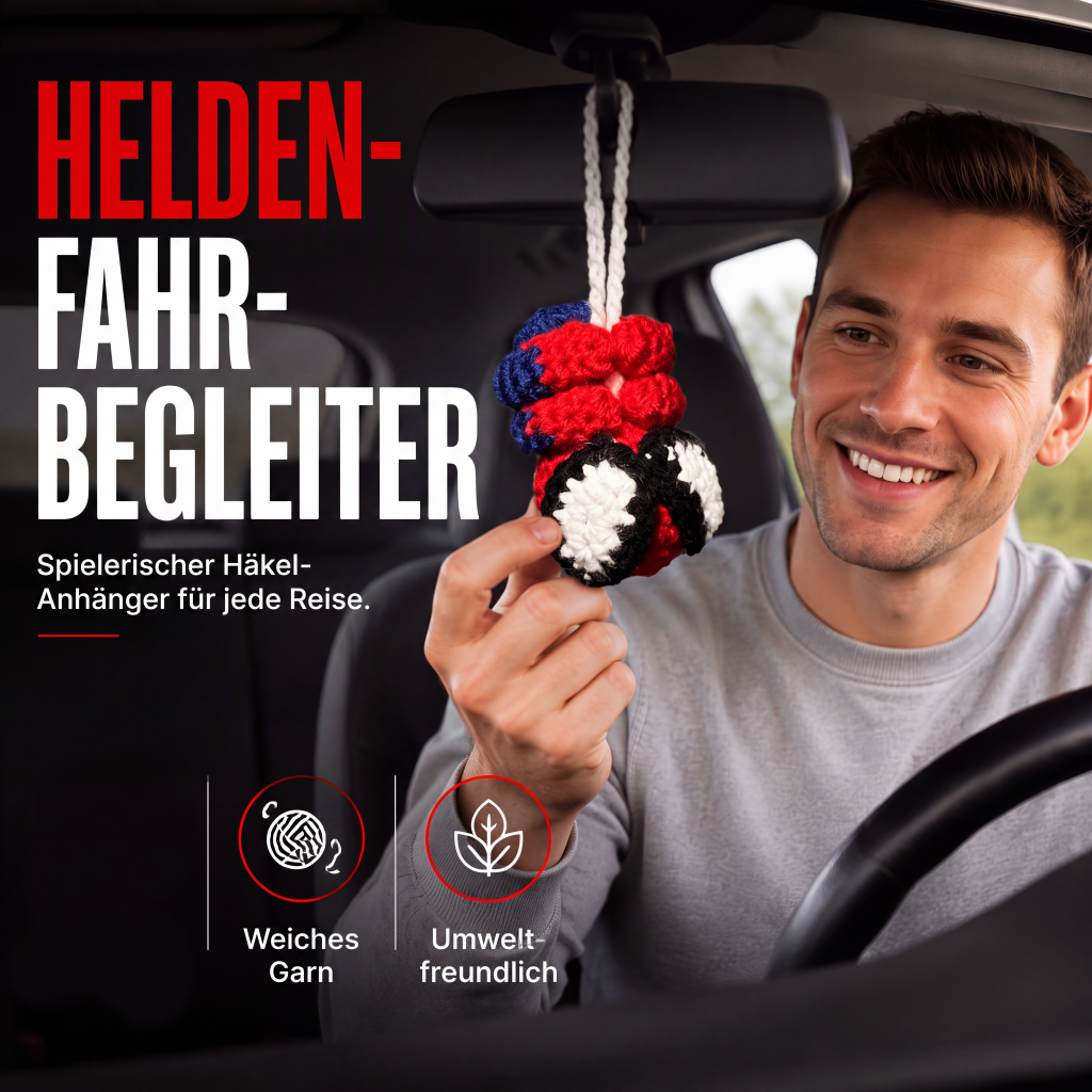 📢📢50% RABATT !!⏰Gehäkelte Spinne als Auto-Anhänger-Ornament