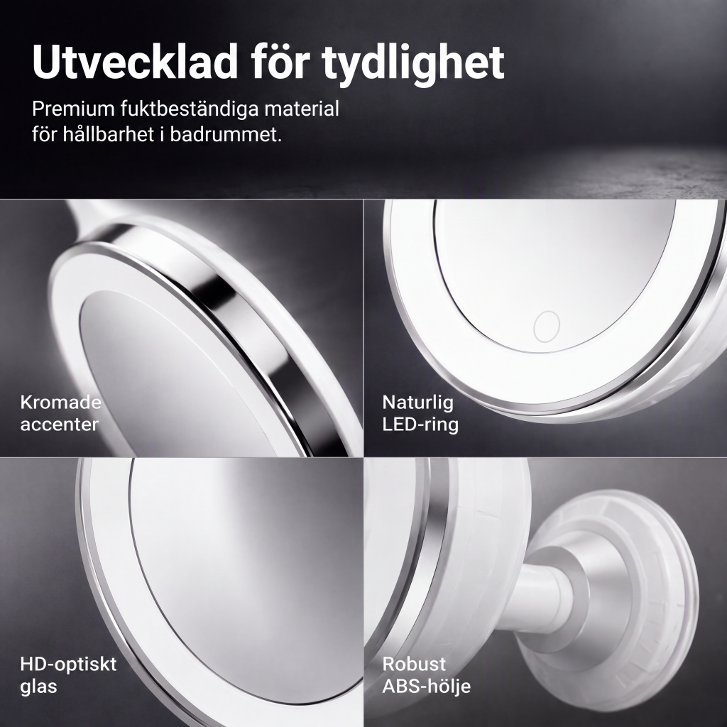 ⏳🔥NUR FÜR KURZE ZEIT 50 % RABATT! ⏰💄10-fach vergrößernder Kosmetikspiegel – LED-Licht & Saugnapf für Make-up und Hautpflege