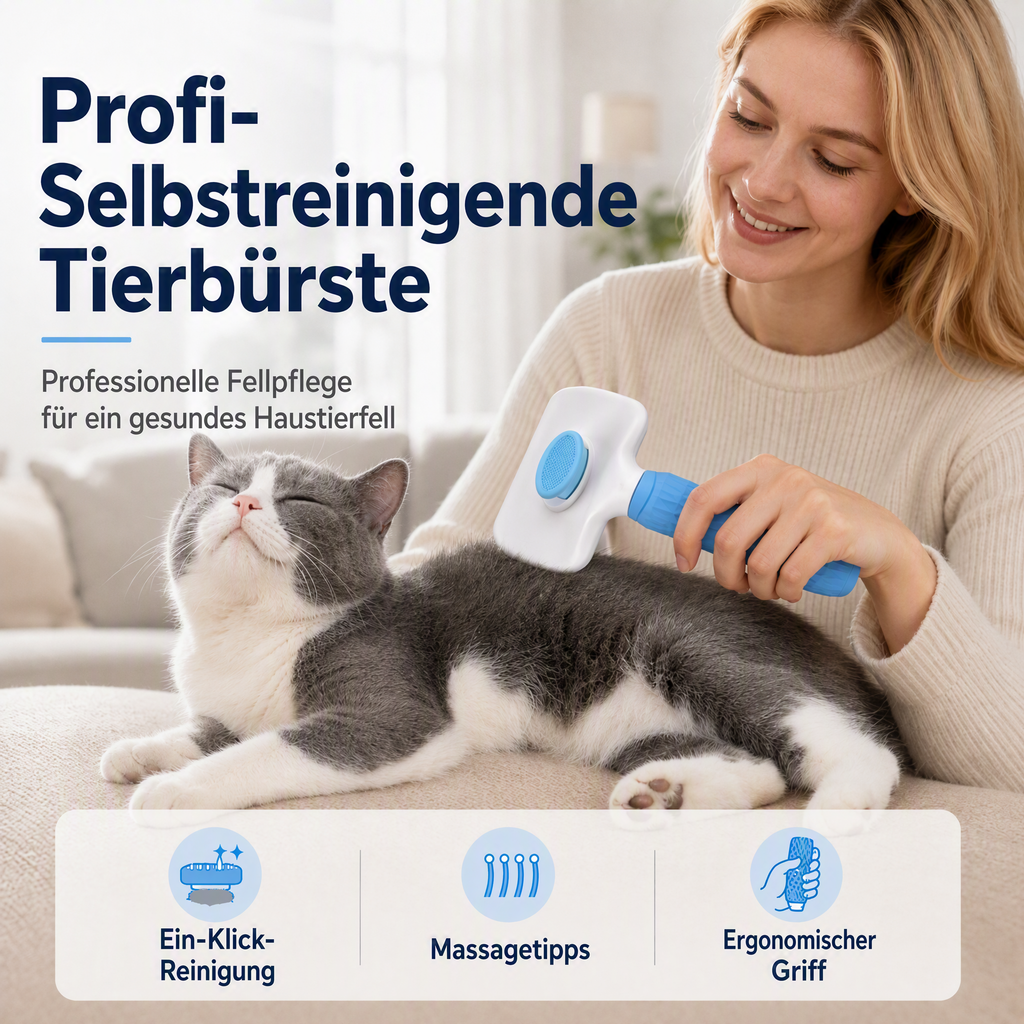 🐾 50 % Rabatt ! Selbstreinigende Tierbürste – Kein Chaos, volles Fell! ✨ Einfach reinigen, sanft bürsten, täglich einsetzbar 🐶🐱 Limitiertes Angebot ⏳