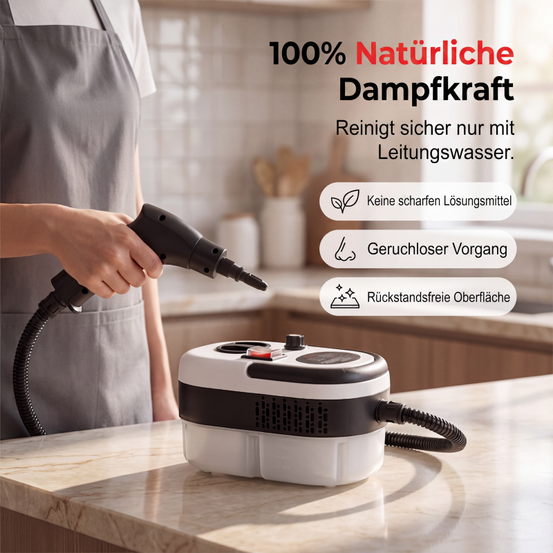 💨 50% RABATT! 🔥 Mehrzweck-Hochdruckdampfreiniger – Starke Dampfleistung, vielseitig & chemiefrei – Ideal für Küche, Bad & Auto 🏠