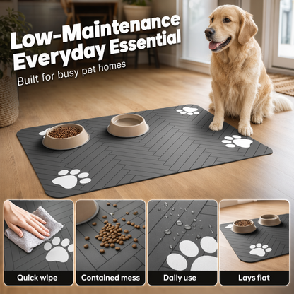 🐾🍽️ Futtermatte aus Diatomeenerde für Hunde & Katzen – wasseraufnehmend, rutschfest & leicht zu reinigen