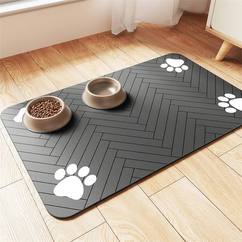 🐾🍽️ Futtermatte aus Diatomeenerde für Hunde & Katzen – wasseraufnehmend, rutschfest & leicht zu reinigen