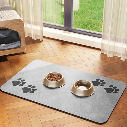 🐾🍽️ Futtermatte aus Diatomeenerde für Hunde & Katzen – wasseraufnehmend, rutschfest & leicht zu reinigen