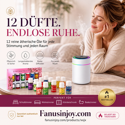 【🔥Limitiertes Angebot – 50 % Rabatt! 】🎁🌺Der frische Duft hebt Ihre Stimmung! 🌷12er-Set wasserlösliche ätherische Öle