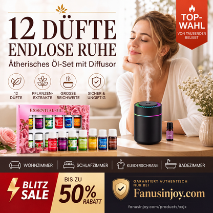 【🔥Limitiertes Angebot – 50 % Rabatt! 】🎁🌺Der frische Duft hebt Ihre Stimmung! 🌷12er-Set wasserlösliche ätherische Öle