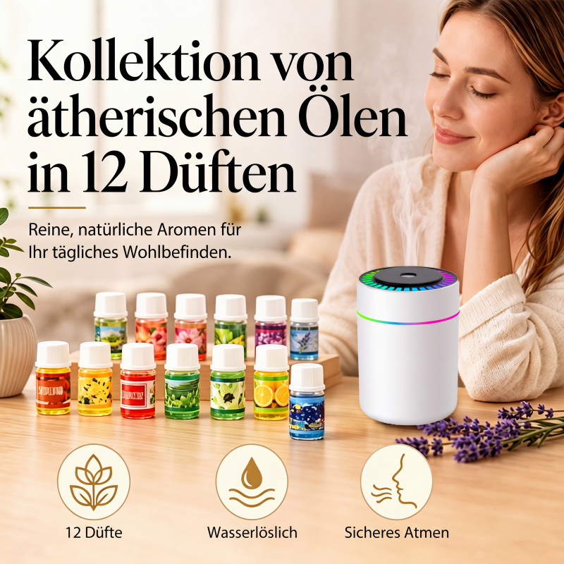 【🔥Limitiertes Angebot – 50 % Rabatt! 】🎁🌺Der frische Duft hebt Ihre Stimmung! 🌷12er-Set wasserlösliche ätherische Öle