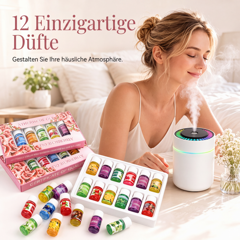 【🔥Limitiertes Angebot – 50 % Rabatt! 】🎁🌺Der frische Duft hebt Ihre Stimmung! 🌷12er-Set wasserlösliche ätherische Öle