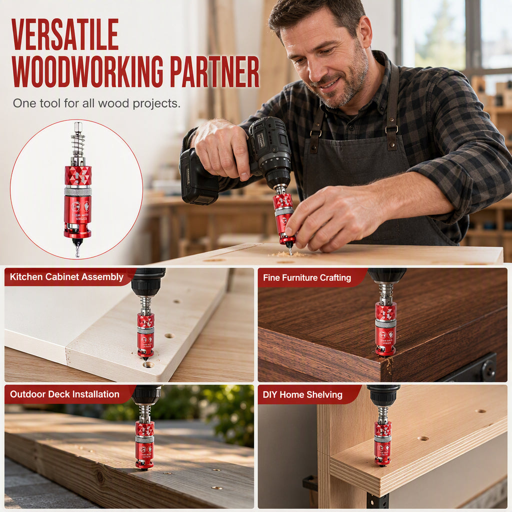 🔨 Sale 2026 — Über 19.400 verkauft! 🔥 Halbautomatisches Senkkopfbohrer-Set