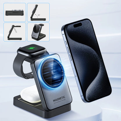 💥 50 % Rabatt ! 3-in-1 Wireless Ladestation – Kein Kabel, volle Power! 🔌 Alles gleichzeitig laden, faltet sich flach, blitzschnell ⚡ Limitiertes Angebot ⏳