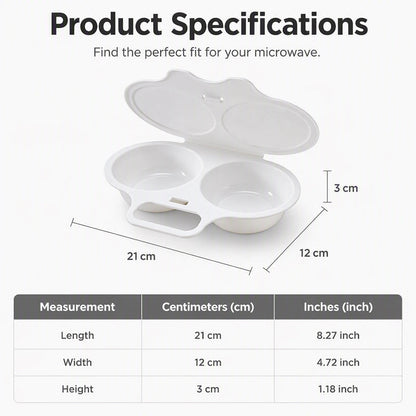 🍳 50% RABATT! Mikrowellen-Eierkocher mit Deckel und Griff – Schnell, sicher & platzsparend – Perfekt für das schnelle Frühstück, Weich- & Hartgekochte Eier in Minuten ✨