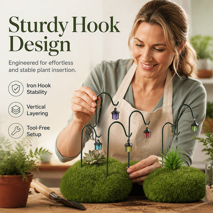 🌙 50% RABATT!✨ Leuchtende Retro-Laterne Pflanzenstecker, warmes Licht für Garten und Blumenbeete🌿