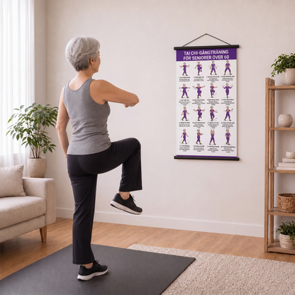 🔥🎁JETZT 50% RABATT!🧘📋Tai-Chi-Trainingsposter für Senioren – Leicht nachvollziehbare Übungen, große Schrift und Illustrationen – Sanfte tägliche Übungen für Gleichgewicht und Beweglichkeit💪