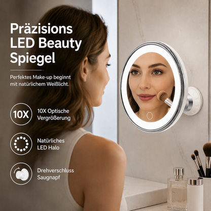 💥 50 % Rabatt ! Schminkspiegel 10-fach mit LED-Licht – Kein Bohren, voller Durchblick! 💄 Überall anbringbar, beleuchtet perfekt, 360° schwenkbar ✨ Limitiertes Angebot ⏳